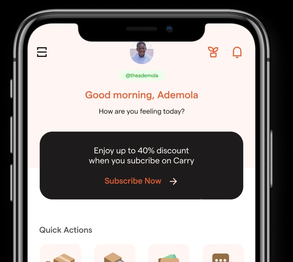 carry app mockup